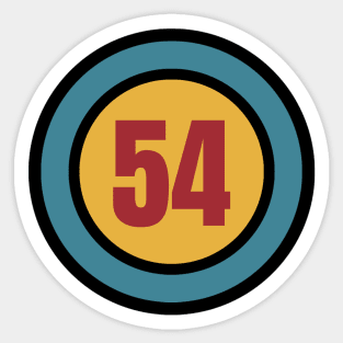 The Number 54 - fifty four - fifty fourth - 54th Sticker